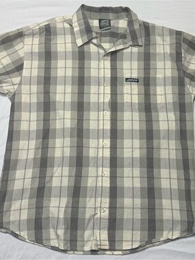 VTG Joker Brand Plaid Short Sleeve Button Up Streetwear Shirt XL